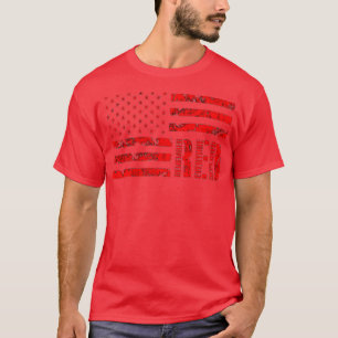 Camiseta Vista Vermelho Às Sextas-Feiras Veteranos Militare