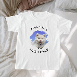 Camiseta Vistas em forma de pata apenas uma foto-menina de