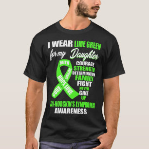 Camiseta Visto a consciência do linfoma não-hostil do Verde