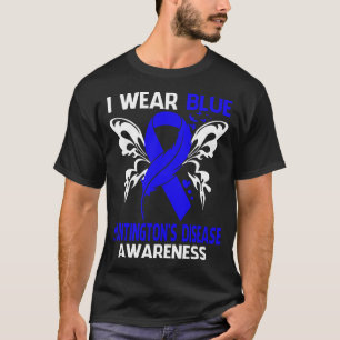 Camiseta Visto Azul Para A Consciência Da DOENÇA DE HUNTING
