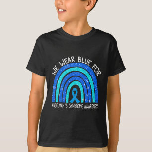 Camiseta Visto Azul para Síndrome de Angelman Ra Azul Fita