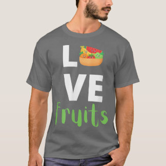 Camiseta visto de amantes de frutas excelentes, vegetariano