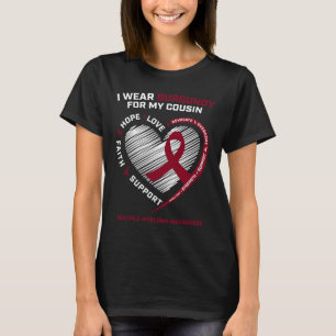 Camiseta Visto de Canceres sanguíneos Primária Borgonha Múl