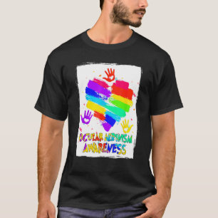 Camiseta Visto de Consciência do Albinismo Ocular Arco-Íris