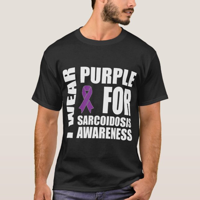 Camiseta Visto de Sensibilização para a Sarcoidose Suporte  (Frente)