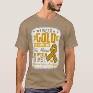 Camiseta Visto Dourado Para Alguém Significa Cancer Infanti