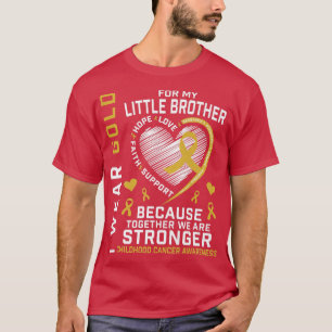 Camiseta Visto Dourado Para O Cancer Da Infância Do Meu Irm