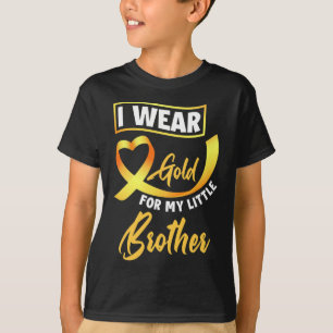 Camiseta Visto Dourado Para O Cancer Da Infância Do Meu Irm