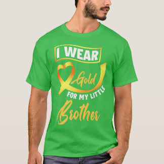 Camiseta Visto Dourado Para O Cancer Da Infância Do Meu Irm