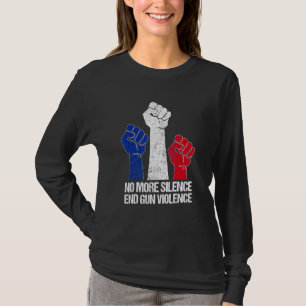 Camiseta Visto Laranja Anti-Arma Sem Mais Silêncio Acabar C