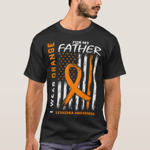 Camiseta Visto Laranja Pai Padre Leucemia Consciência Ameri