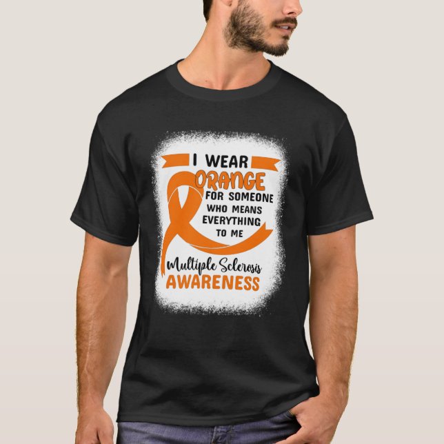 Camiseta Visto laranja Sensibilização para a esclerose múlt (Frente)