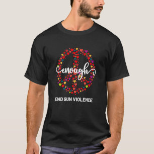 Camiseta Visto Orange Peace Sign Suficiente End Gun Violenc