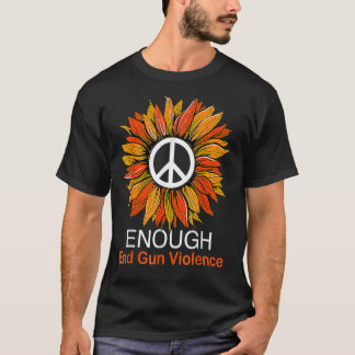 Camiseta Visto Orange Peace Sunflower chega de violência co