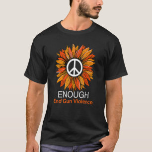 Camiseta Visto Orange Peace Sunflower chega de violência co