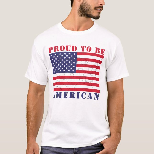 Camiseta Visto Patriótico Personalizado Sua Bandeira Orgulh (Frente)