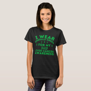 Camiseta Visto Personalizado o Câncer de figado Verde Emera