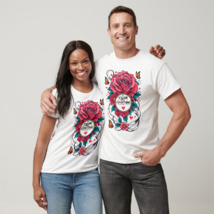 Camiseta visto Romântico "Você É Meu Tudo"