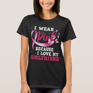 Camiseta Visto Rosa Eu Amo Meu Cancer De Mama Namorada