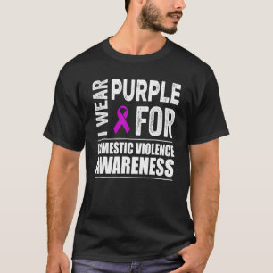 Camiseta Visto Roxo Para A Consciência Da Violência Domésti