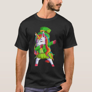 Camiseta Visto Unicórnio Leprechaun Hat Costume Dabbing Rua