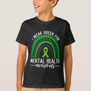 Camiseta Visto Verde Para A Chuva De Fita De Sensibilização