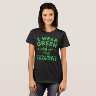 Camiseta Visto Verde Para A Personalização Da Saúde Mental 