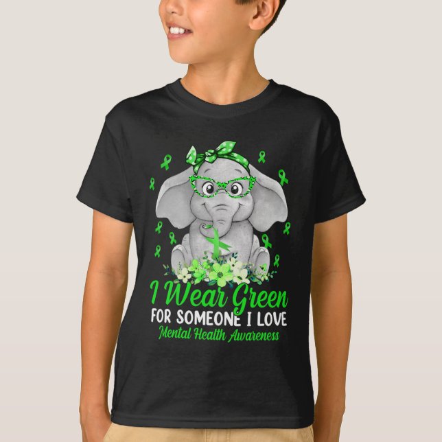 Camiseta Visto Verde Para Elementos De Fita De Sensibilizaç (Frente)