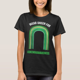 Camiseta Visto Verde Para Leucemia De Consciência Da Leucem