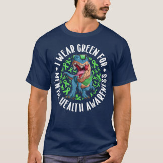 Camiseta Visto Verde Para Sensibilização Mental Mês Ribbo