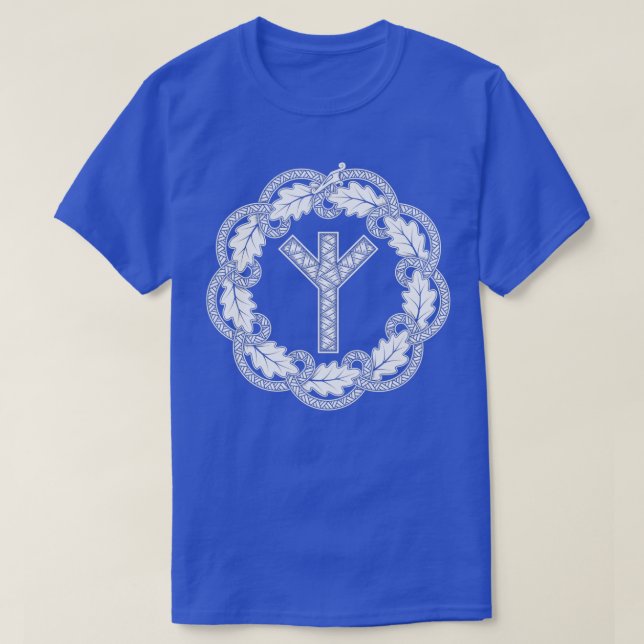 Camiseta Visualização do Estilo Norse do Algiz Rune (Frente do Design)