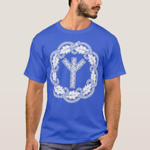 Camiseta Visualização do Estilo Norse do Algiz Rune