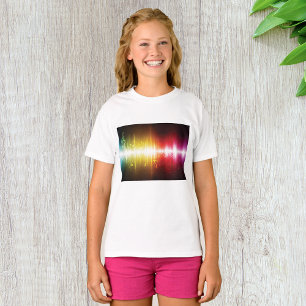 Camiseta Visualizador de áudio vibrante de onda sonora do M
