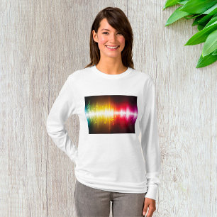 Camiseta Visualizador de áudio vibrante de onda sonora do M