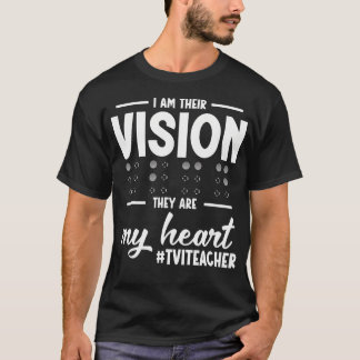Camiseta Visually Impaired Teacher Squad My Heart Vit Teach