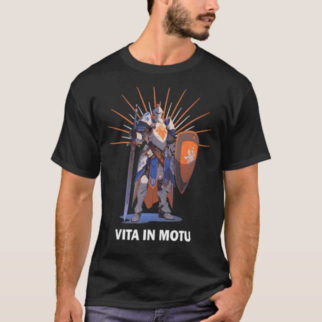 Camiseta VITA IN MOTU Knights Templar Motto (Frente)