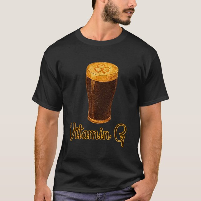 Camiseta Vitamin Beer Lucky Shamrock Funny Patrick’s Day Me (Frente)