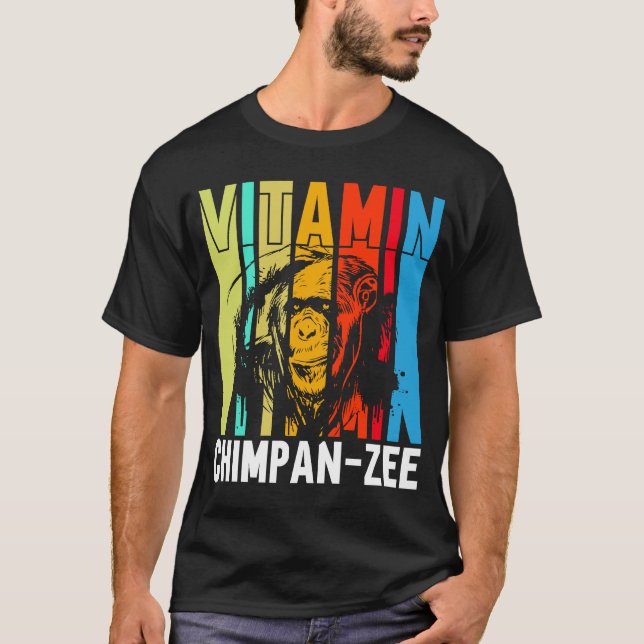 Camiseta Vitamin Chimpanzee Monkey (Frente)