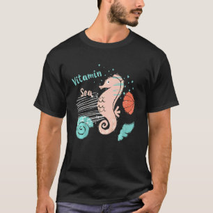 Camiseta Vitamina Marinha Animal Marinho para Crianças