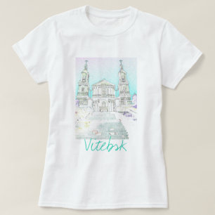 Camiseta Vitebsk Belarus Arquitetura da Igreja Top