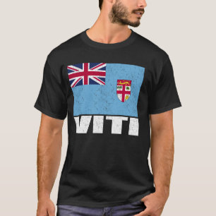 Camiseta Viti Flag Grunge Vintage Souvenir Fiji