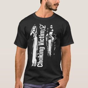 Camiseta Vítima de Asfixia o gráfico de punk rock
