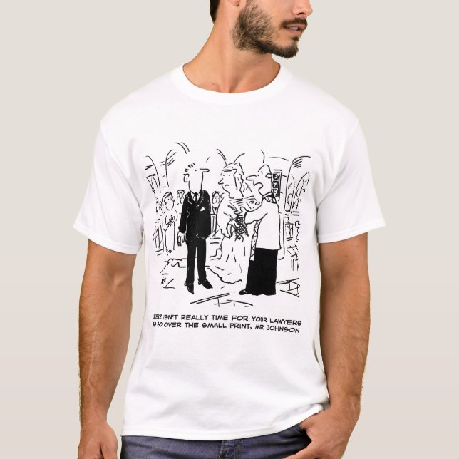Camiseta Vítima do Casamento da Igreja diz Não aos Advogado (Frente)