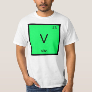 Camiseta Vito Nome Química Elemento Tabela Periódica
