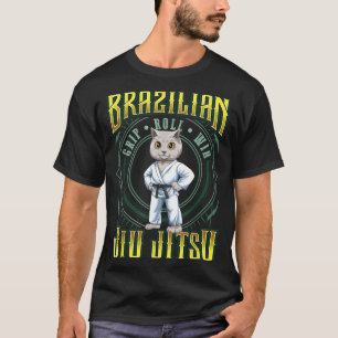 Camiseta Vitória no Rolamento de Pegada de Jiu Jitsu - Gato