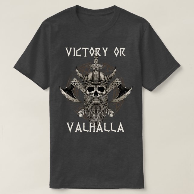 Camiseta Vitória ou Valhalla Viking 6 (Frente do Design)