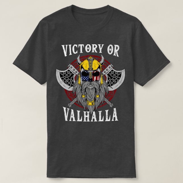 Camiseta Vitória ou Valhalla Viking 9 (Frente do Design)