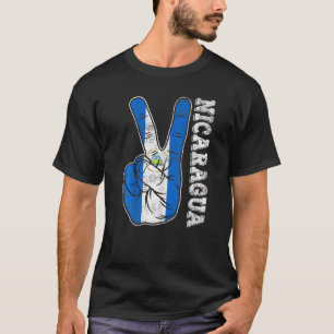 Camiseta Vitória Retro Dois Dedos Bandeira da Nicarágua Pat