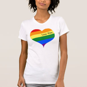 Camiseta Vitórias do amor do coração do arco-íris