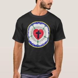 Camiseta Vitral da Rosa de Lutero